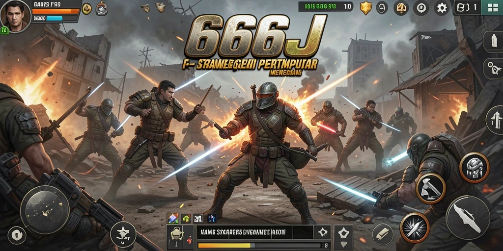 Tangkapan layar utama menunjukkan pertempuran strategis di <strong>666J</strong>.