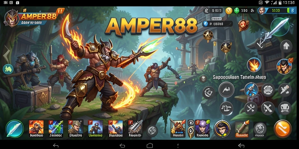 Screenshot gameplay AMPER88 yang menunjukkan fitur utilitas yang bermanfaat.
