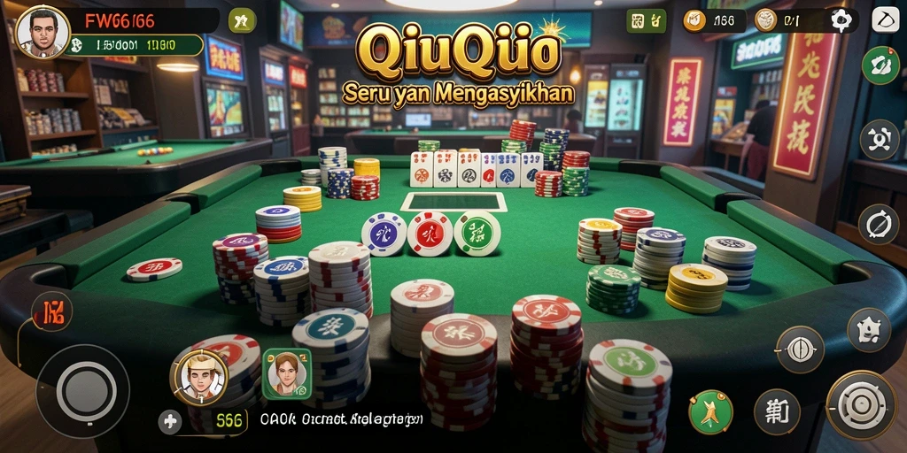 Gameplay FW66 yang seru dan menantang dalam permainan QiuQiu.