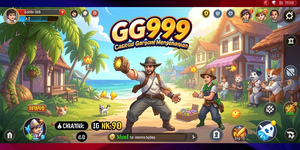 Tangkapan layar gameplay GG999 menampilkan suasana seru saat bermain.