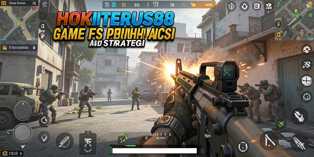 Gameplay seru HOKITERUS88 dengan aksi tembak-menembak yang intens.