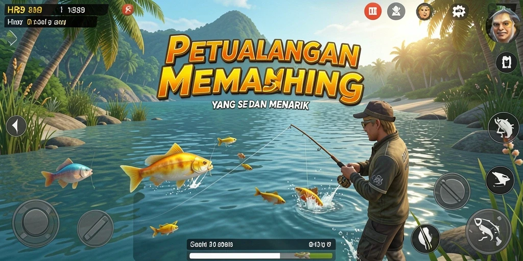 Gameplay seru HR89 menampilkan momen-momen memancing yang mendebarkan.