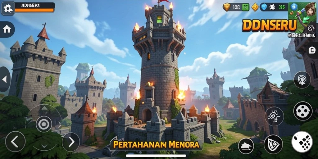 Gameplay Tower Defense yang seru dan mendebarkan.