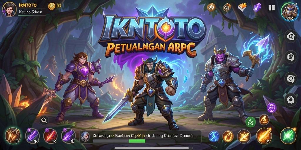 Gameplay seru IKNTOTO dengan pertarungan ARPG yang dinamis.