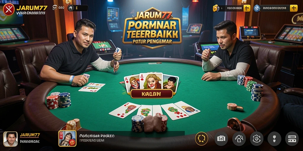 Screenshot JARUM77 yang menunjukkan tampilan gameplay Poker yang menarik.