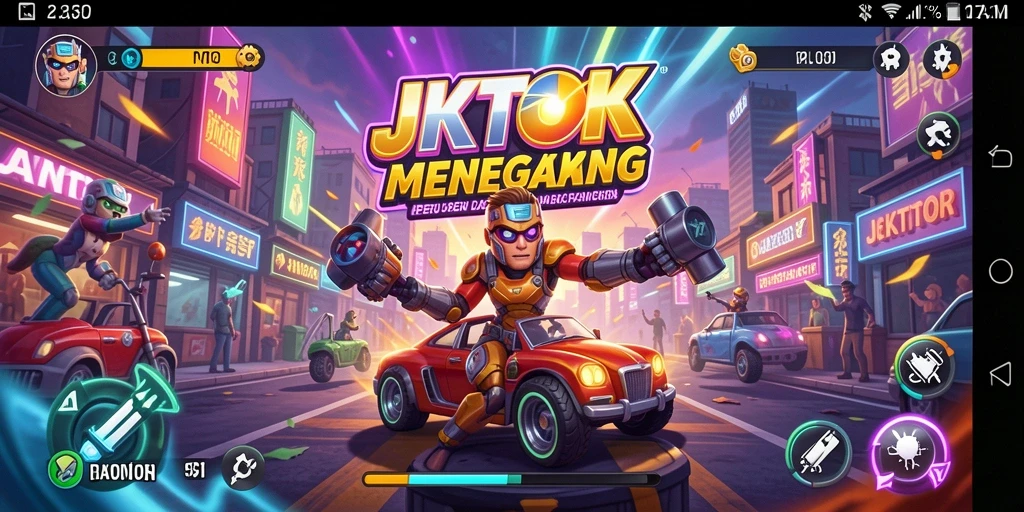Tampilan gameplay JKTOK dengan grafis Arcade yang menarik.