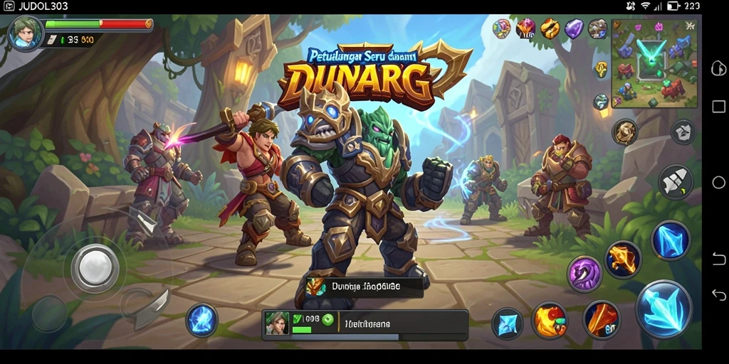 Tampilan gameplay seru di dunia fantasi JUDOL303.