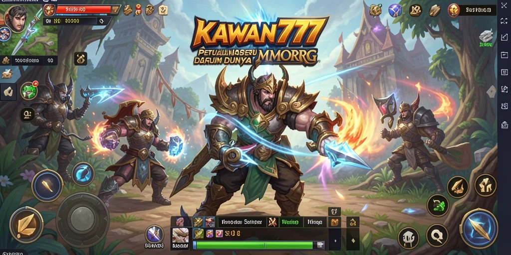 Tampilan menarik dari gameplay KAWAN777 yang menggambarkan aksi petualangan MMORPG.