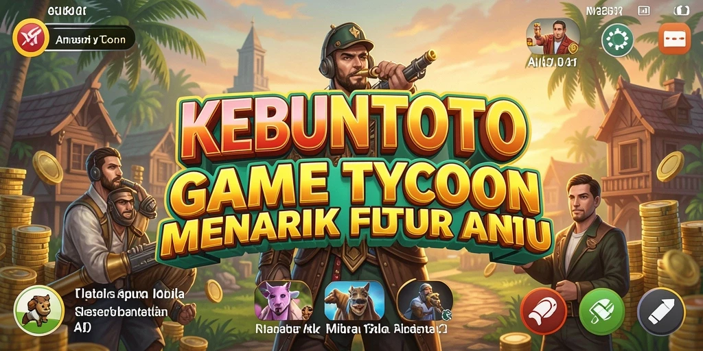 Screenshot utama KEBUNTOTO menunjukkan pengalaman gameplay Tycoon yang mendebarkan.