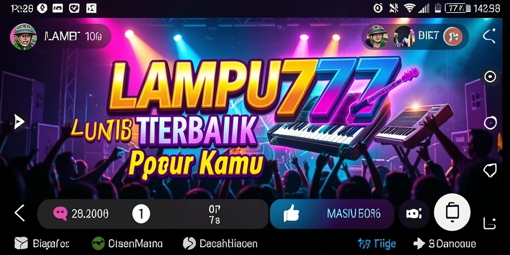 Screenshot gameplay LAMPU777 menampilkan pengalaman musik yang interaktif.