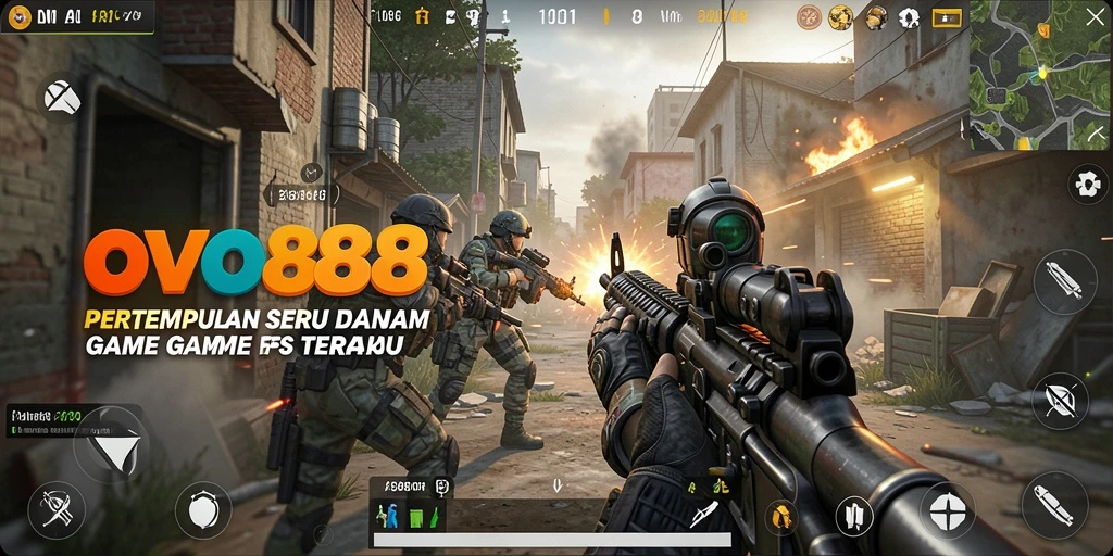 Screenshot OVO88 menampilkan aksi seru dalam gameplay FPS yang mendebarkan.