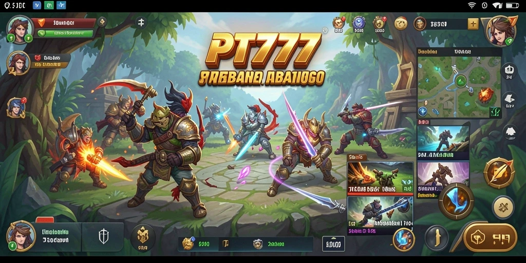 Screenshot utama PT777 menampilkan aksi gameplay yang mendebarkan.
