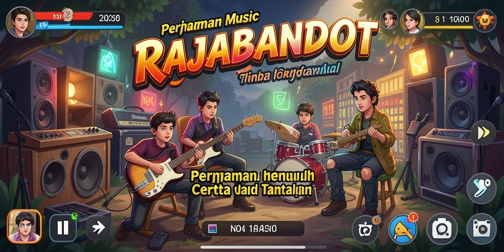 Tampilan screenshot yang menampilkan gameplay interaktif RAJABANDOT.