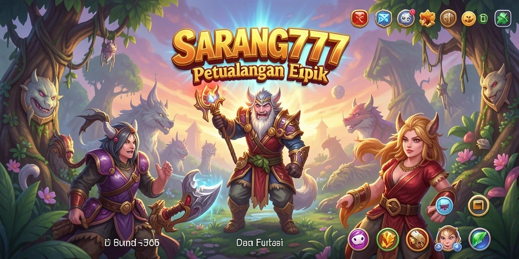 Screenshot gameplay SARANG777 dengan petualangan RPG yang seru.