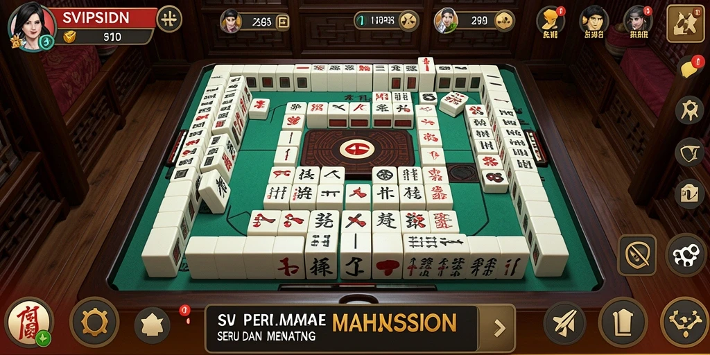 Tampilan antarmuka gameplay Mahjong yang menarik dan menantang.
