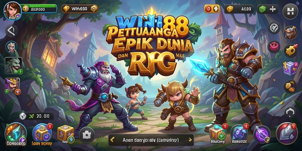Gambaran gameplay RPG yang menegangkan di WIN88.